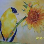 Goldfinch and Sunflower
6x7
